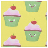 Niedlicher Cupcake Cartoon Stoff (Nahaufnahme)