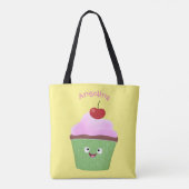 Niedlicher Cupcake Cartoon Tasche (Rückseite)