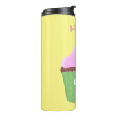 Niedlicher Cupcake Cartoon Thermosbecher (Nach links gedreht)