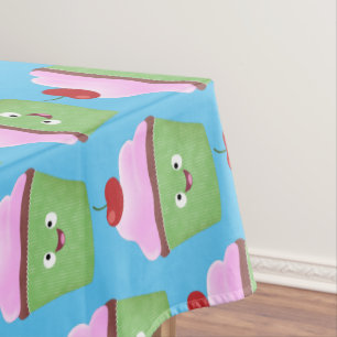 Niedlicher Cupcake Cartoon Tischdecke
