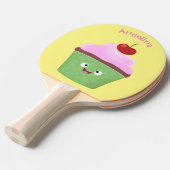 Niedlicher Cupcake Cartoon Tischtennis Schläger (Vorderseite)