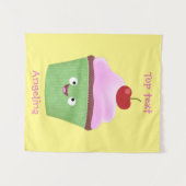 Niedlicher Cupcake Cartoon Wandteppich (Vorderseite (Horizontal))