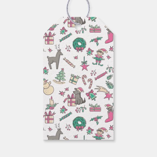 Niedlicher Cupcake Hier ist eine Leckerei Weihnach Geschenkanhänger (Rückseite)