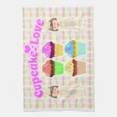 Niedlicher Cupcake Liebe Koch Küchentuch (Vertikal)