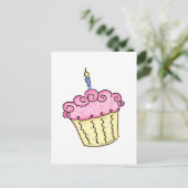 Niedlicher Cupcake Postkarte (Stehend Vorderseite)