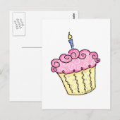 Niedlicher Cupcake Postkarte (Vorne/Hinten)