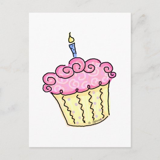 Niedlicher Cupcake Postkarte (Vorderseite)