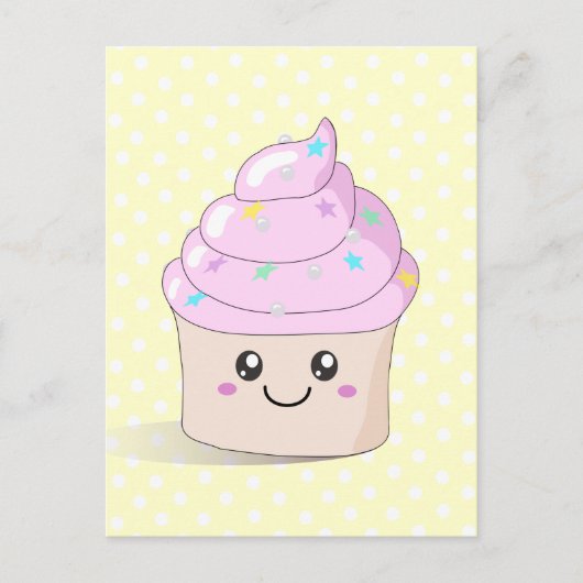 Niedlicher Cupcake Postkarte (Vorderseite)