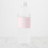 Niedlicher Cupcake und Gingham Cherry auf Top Baby Wasserflaschenetikett (Rückseite)