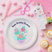 Niedlicher Cupcake und glückliche Eiscreme Geburts Pappteller (Party)