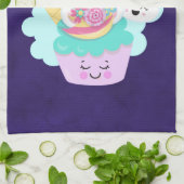 Niedlicher Cupcake und Happy Ice Creme Geschirrtuch (Gefaltet)