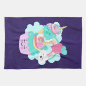 Niedlicher Cupcake und Happy Ice Creme Geschirrtuch (Horizontal)