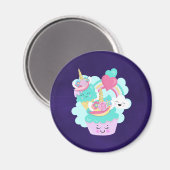 Niedlicher Cupcake und Happy Ice Creme Magnet (Vorderseite/Rückseite)