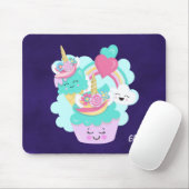 Niedlicher Cupcake und Happy Ice Creme Mousepad (Mit Mouse)