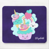 Niedlicher Cupcake und Happy Ice Creme Mousepad (Vorne)