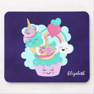 Niedlicher Cupcake und Happy Ice Creme Mousepad