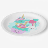 Niedlicher Cupcake und Happy Ice Creme Pappteller (Schrägansicht)