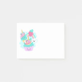 Niedlicher Cupcake und Happy Ice Creme Post-it Klebezettel (Vorderseite)