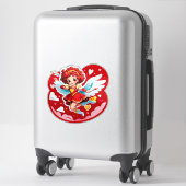 Niedlicher Cupid mit Bogen und Pfeil Aufkleber (Koffer)