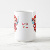 Niedlicher Cupid mit Bogen und Pfeil Kaffeetasse (Mittel)