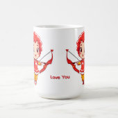 Niedlicher Cupid mit Bogen und Pfeil Kaffeetasse (Mittel)
