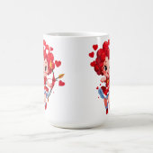 Niedlicher Cupid mit Bogen und Pfeil Kaffeetasse (Mittel)