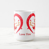 Niedlicher Cupid mit Bogen und Pfeil Kaffeetasse (Mittel)