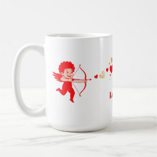 Niedlicher Cupid mit Bogen und Pfeil Kaffeetasse