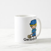 Niedlicher Custodian mit Mop Kaffeetasse (VorderseiteRechts)