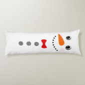 Niedlicher Custom Snowman mit Red Bowtie Seitenschläferkissen (Rückseite)