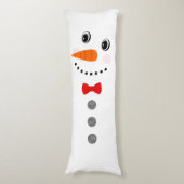 Niedlicher Custom Snowman mit Red Bowtie Seitenschläferkissen (Vorderseite Vertikal)