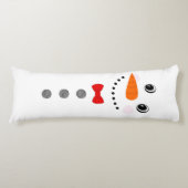 Niedlicher Custom Snowman mit Red Bowtie Seitenschläferkissen (Vorderseite)