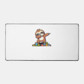 Niedlicher Dabbing Faultier Autismus Bewusstsein A Schreibtischunterlage (Vorderseite)