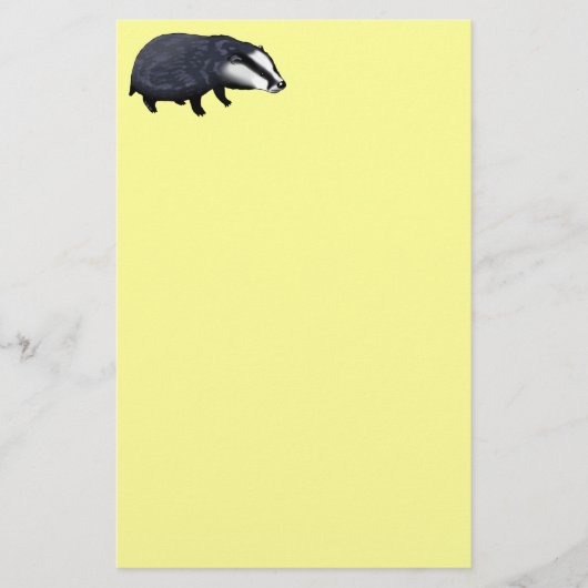 Niedlicher Dachs Briefpapier (Vorderseite)