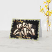 Niedlicher Dachs CUB Karte (Gelbe Blume)