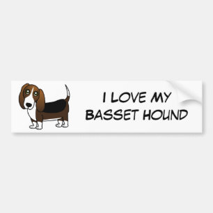 Niedlicher Dachshund-Jagdhund-Cartoon - Brown wei Autoaufkleber