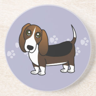 Niedlicher Dachshund-Jagdhund-Cartoon - Brown wei Getränkeuntersetzer