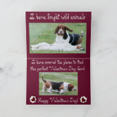 Niedlicher Dachshund-Jagdhund des Valentines Feiertagskarte (Innenseite)