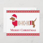 Niedlicher Dackel Hund Postkarte (Vorne/Hinten)