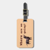 Niedlicher Dackelgepäckumbau Gepäckanhänger (Vorderseite vertikal)