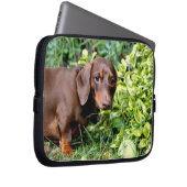 niedlicher Dackellaptopkasten Laptopschutzhülle (Vorne Rechts)