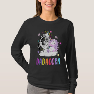 Niedlicher Dadacorn Unicorn Vater Geburtstagskleid T-Shirt