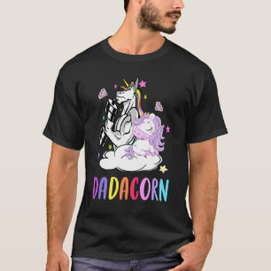 Niedlicher Dadacorn Unicorn Vater Geburtstagskleid T-Shirt