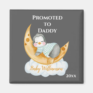 Niedlicher Daddy-Baby-Pinguin beworben Magnet