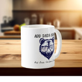 Niedlicher DADDY BEAR Blue auf White PERSONALIZE Kaffeetasse