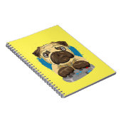 Niedlicher Daddy Mops Dog Spielen Videospiele Notizblock (Rechte Seite)