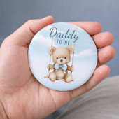 Niedlicher Daddy to be Teddy Bear Baby Shootknopf Button