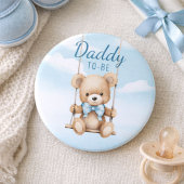 Niedlicher Daddy to be Teddy Bear Baby Shootknopf Button