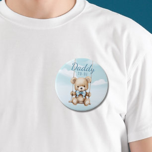 Niedlicher Daddy to be Teddy Bear Baby Shootknopf Button
