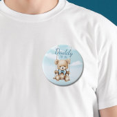Niedlicher Daddy to be Teddy Bear Baby Shootknopf Button